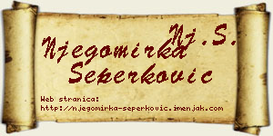 Njegomirka Šeperković vizit kartica